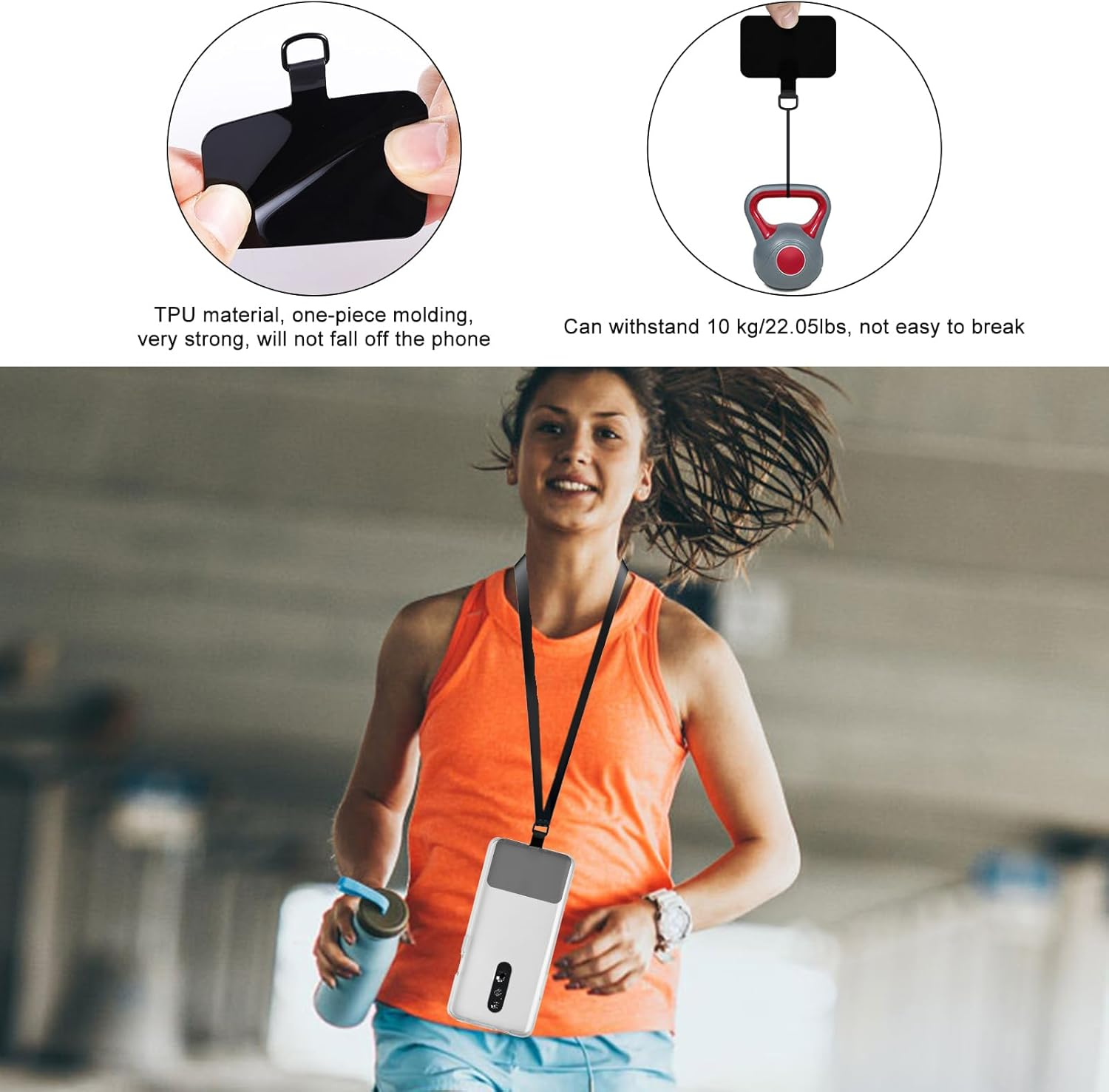 4Pcs Mobile Phone Handles, TPU Mobile Phone Lanyard Rotary 360&deg; Universal Lanyard Pad for Mobile Phone Replacement Part for Phone Belt image number 5