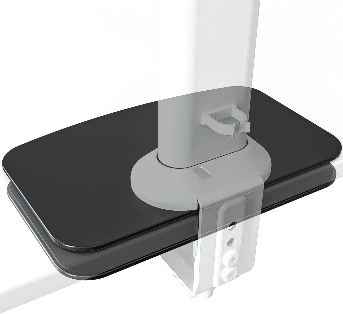 Hemudu Monitor Mount Reinforcement Plate for Thin, Glass and Other Fragile Tabletop, Universal Steel Bracket Plate Fits Most Monitor Stand C Clamp Installation HD05B-001 image number 6