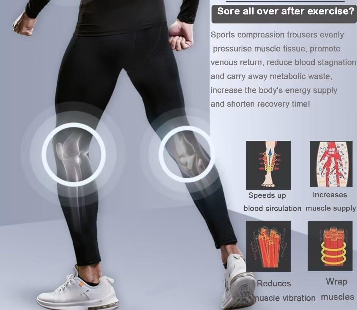 Men&rsquo;S Compression Pants Athletic Compression Leggings Sports Tights Fit Running Base Layer Workout Basketball Gym