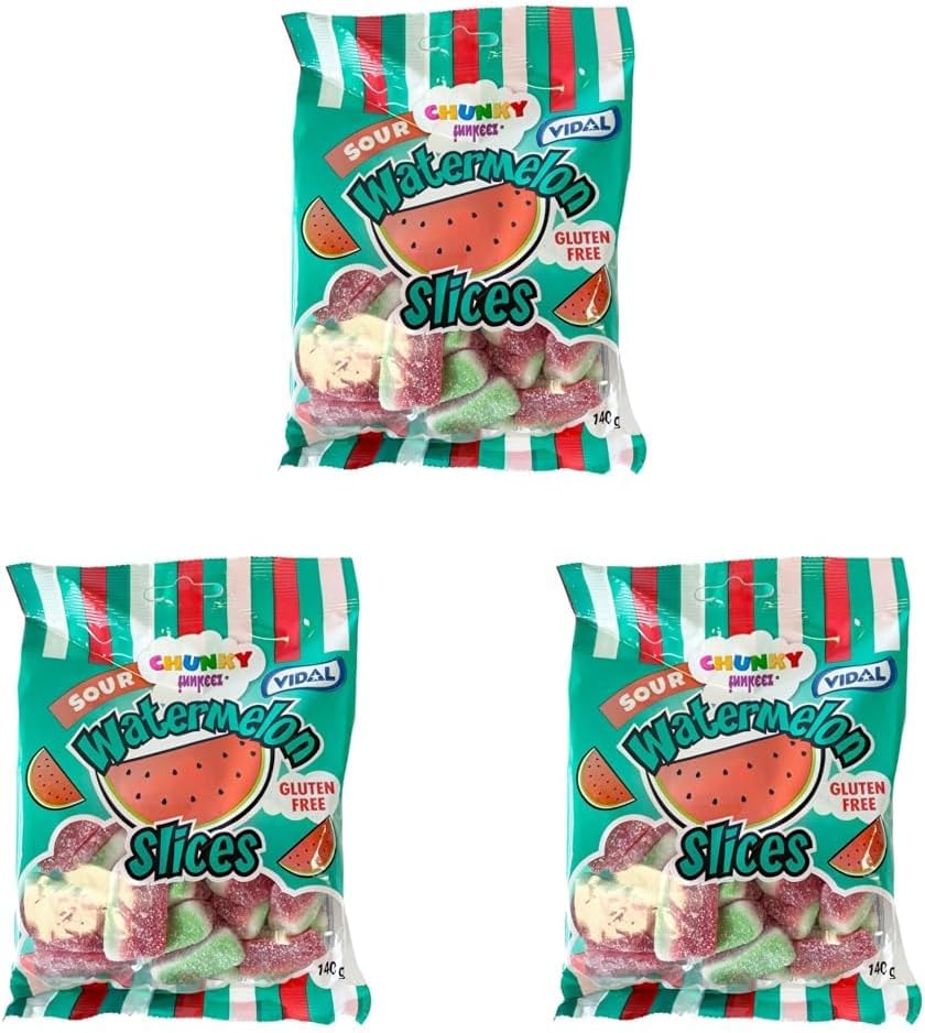 Chunky Funkeez Sour Watermelon Slices 140G image number 1