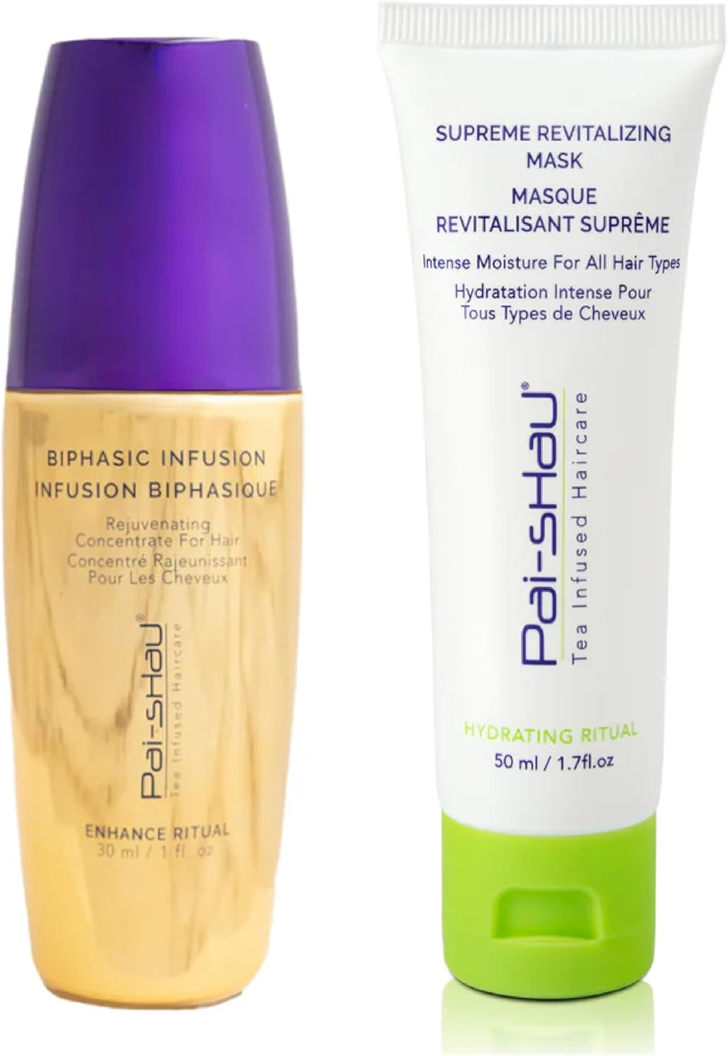 Pai-Shau Biphasic Infusion and Supreme Revitalizing Mask - Oil-Free Hair Rejuvenating Serum and Repairative Hair Treatment Suitable for All Hair Types image number 6