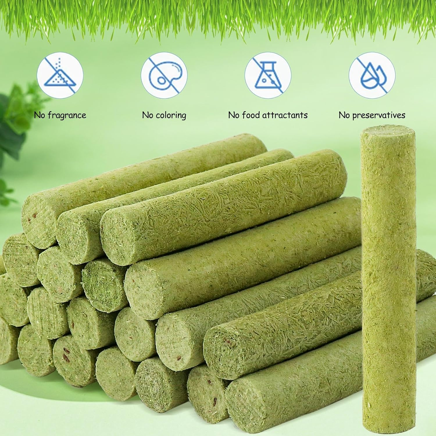 Cat Grass Stick Treats for Cat, 100G Freezed Drying Snacks for Cats, Edible Cats Chew Toys, Kitten Treats for Cleaning Teeth Remove Hair Ball image number 4