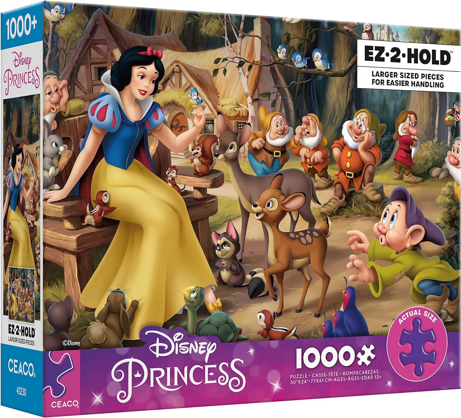 Ceaco - Disney Princess - Snow White'S Delight - 1000 Oversized Piece Jigsaw Puzzle image number 5
