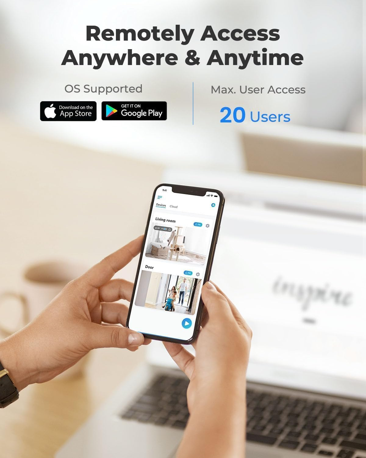 Reolink 4K Security Camera System with PT Auto-Tracking, 355&deg;Pan 50&deg;Tilt, 4K Poe Cameras Home Surveillance Wired Outdoor, Smart AI Detection, Spotlights & 2-Way Talk, 8CH NVR 2TB HDD, RLK8-800PT4 image number 5