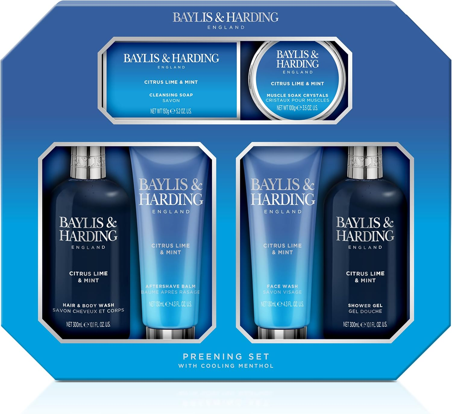 Baylis & Harding Citrus Lime & Mint Ultimate Preening Gift Set with Cooling Menthol, Invigorating Shower Gift - Only at Amazon - Vegan Friendly image number 1