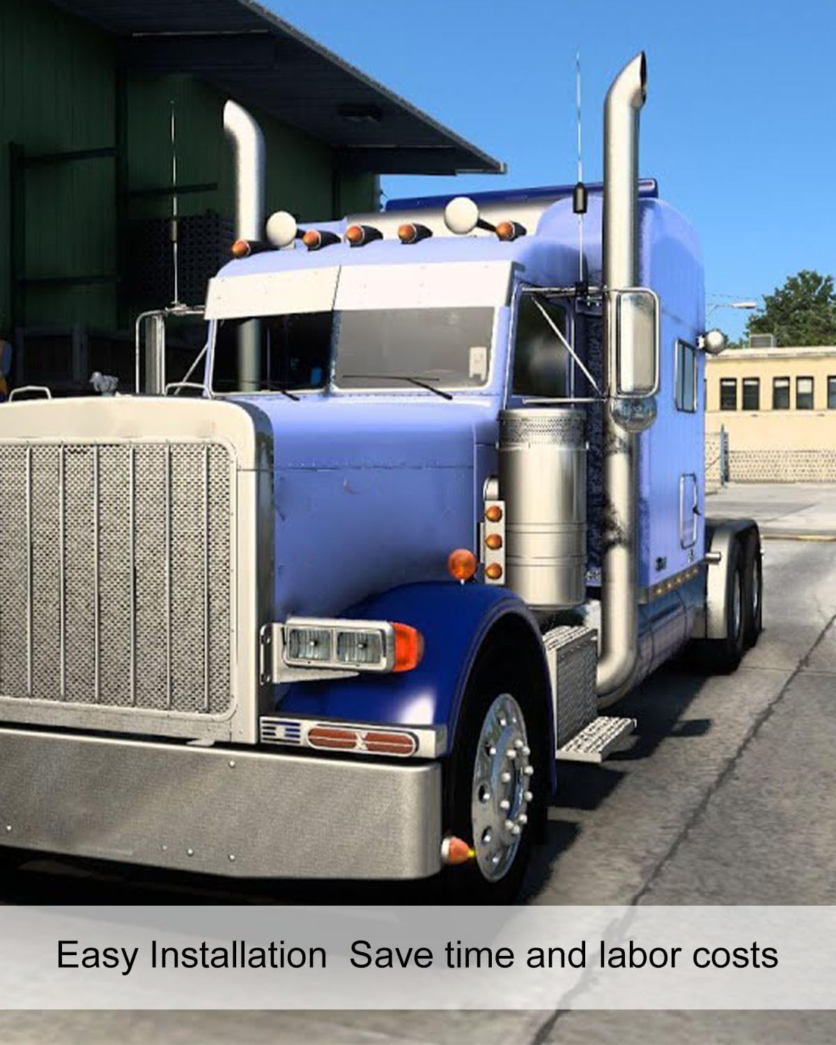 Vaticas 120PCS Stainless Steel Bolt with Nut Fit for Peterbilt 379, Silver image number 4