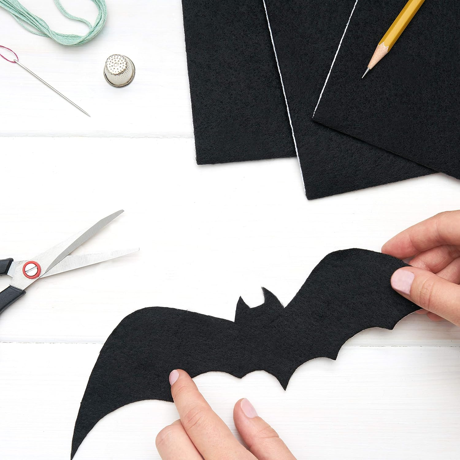 ARTEZA 8.3X11.8 Black Adhesive Backed Felt Fabric Sheets, Bulk Pack of 20, 3/64&sup3;(1Mm) Thick, Self-Adhesive and Flexible, for a Variety of DIY and Arts and Crafts Projects image number 3