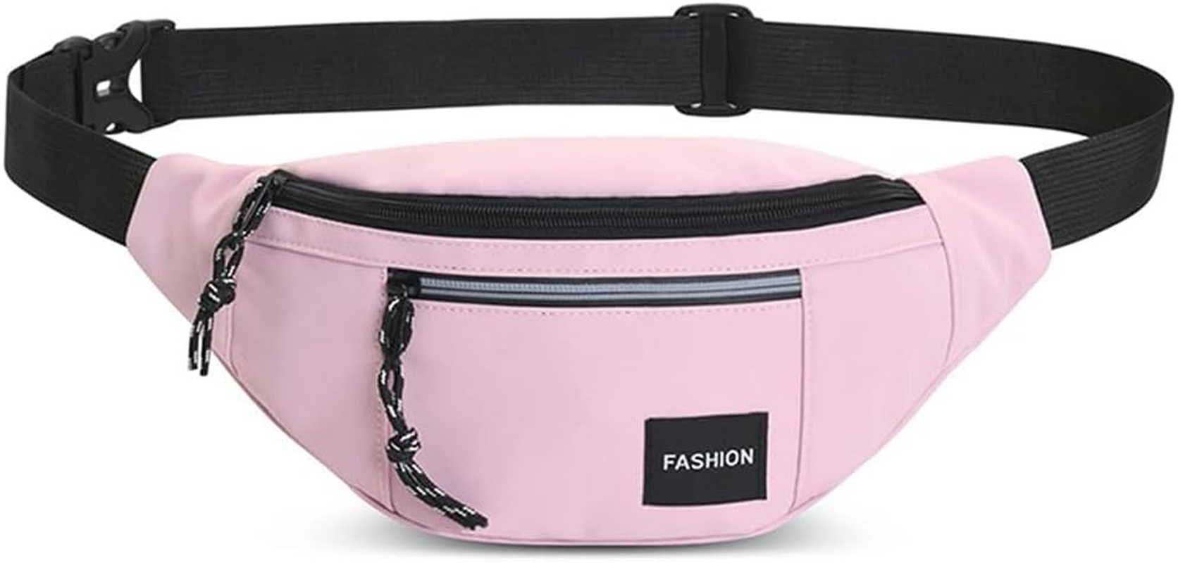 Hiking and Running Waist Packs, Waterproof Waist Bag, Portable Shoulder Bag, Adjustable Crossbody Bag with Multiple Compartments, Waist Pack for Camping, Travel Outdoor (Pink) image number 5