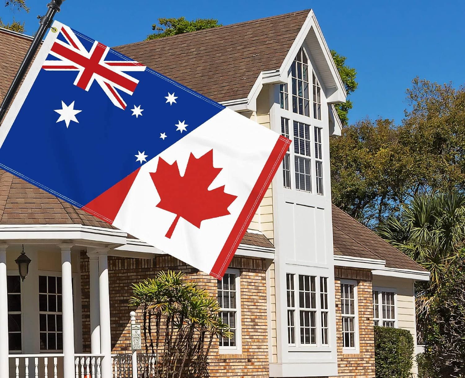 Large 3&times;5 FT Canada Australia Friendship Flag, Big Canadian 100D National Outdoor Banner,Decorgarden with Brass Gromment