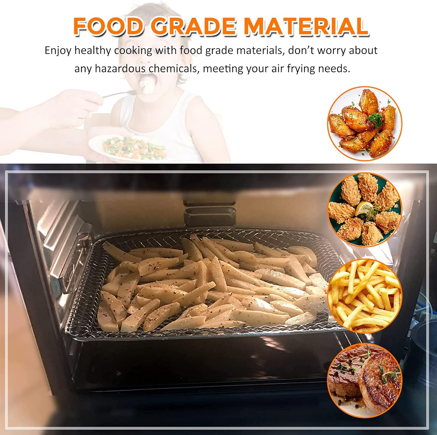 2PCS Air Fryer Drip Tray for Powerxl 6QT, 10QT Air Fryers, Upgraded Air Fryer Drip Pan Replacement Parts for Powerxl Vortex Air Fryer Pro Plus, Nonstick, Dishwasher Safe image number 1