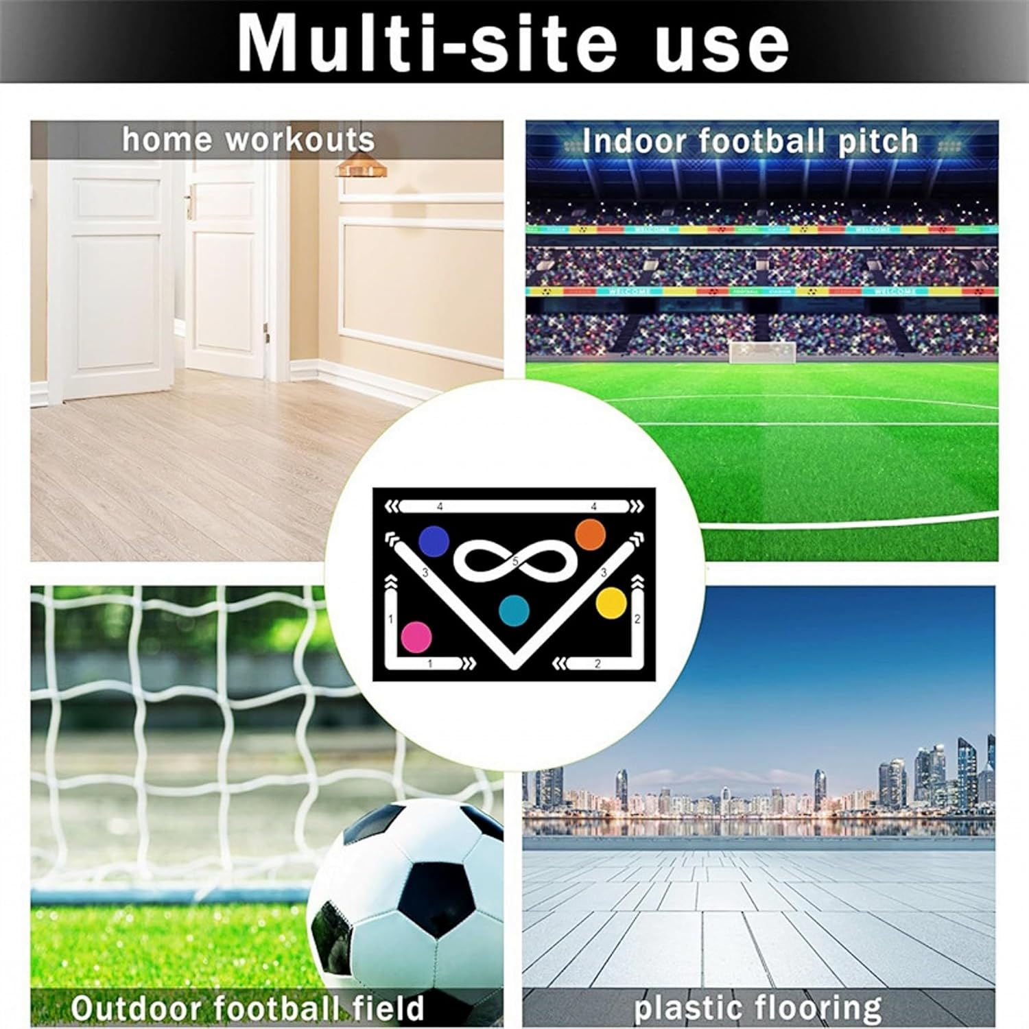 Soccer Training Mat, Football Footstep Training Mat, Anti-Skid, Silent Shock Absorption Ball Mastery Mat, Soccer Training Equipment for Kids image number 6