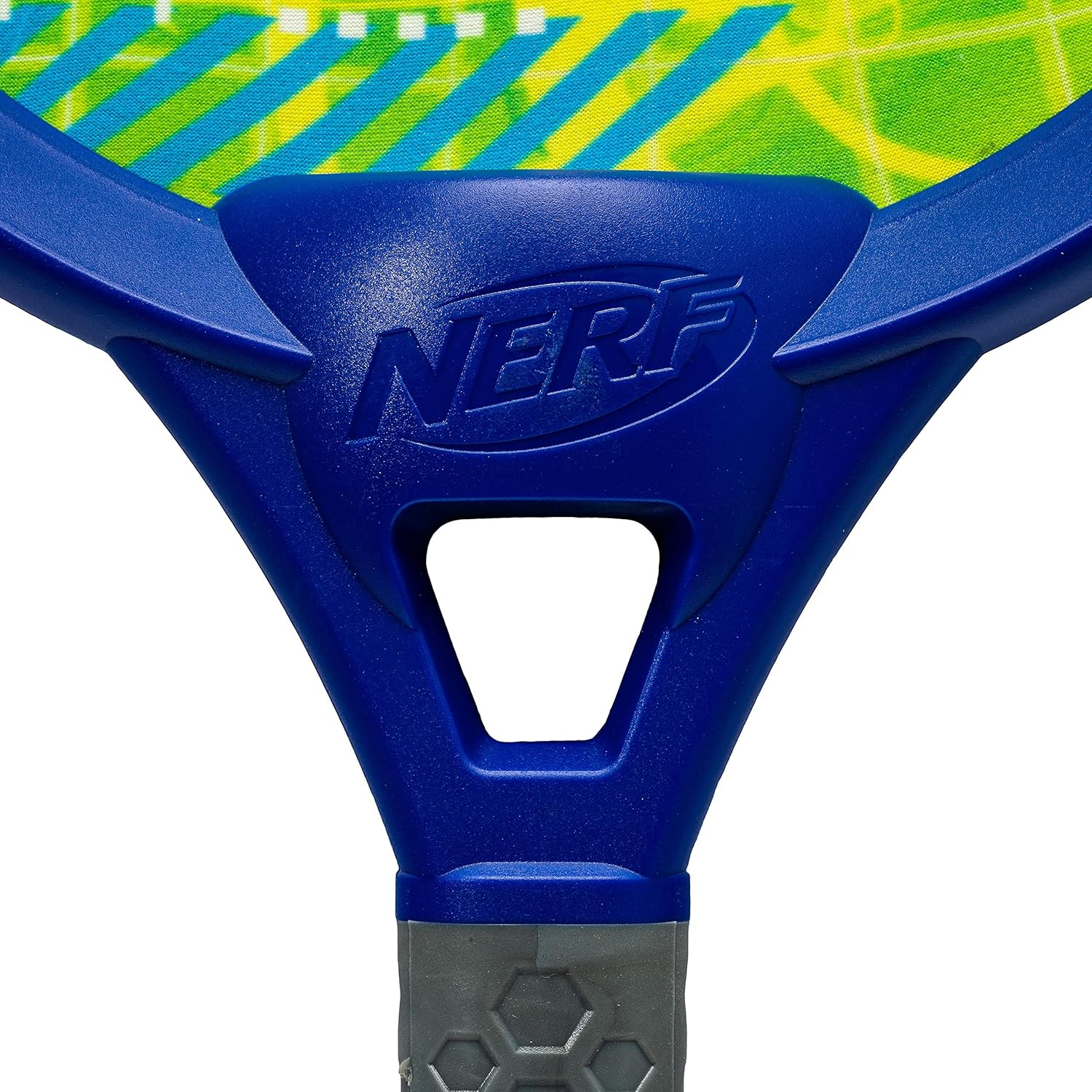 Nerf Small Driveway Tennis Set for Kids - 2 Player Kids Tennis Set - Rackets and Foam Ball - Indoor + Outdoor - (2) Rackets + Foam Ball Included image number 4