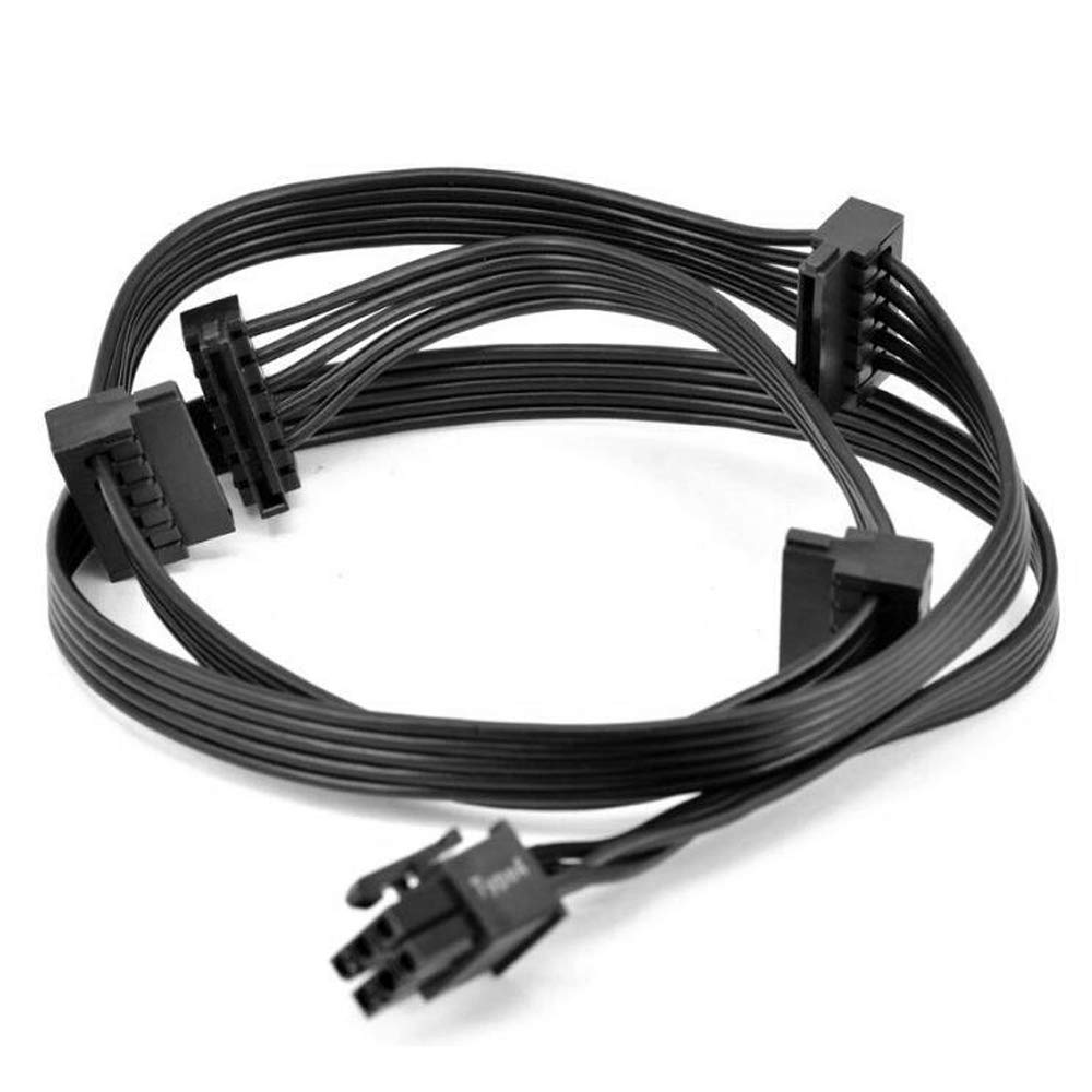 Gintai 6 Pin to 4X SATA Drive Cable Replacement for Corsair Hx1200 RM1000X RM850X Rm650X Rm550X RM750X image number 5