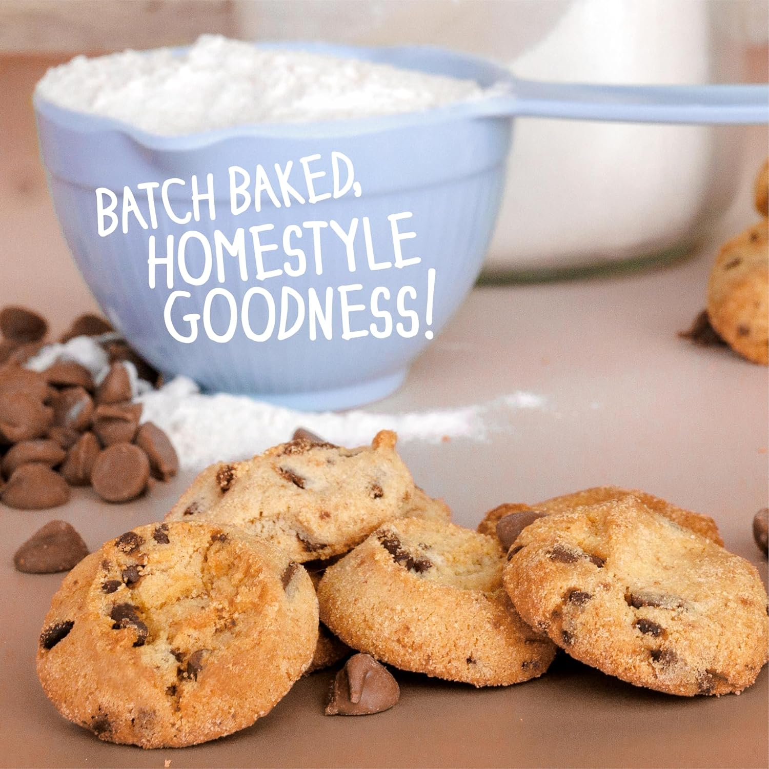 Cookie Time Chocolate Chip Cookies Bucket, 600 G | Approx 85 Bite-Size Cookies | Homestyle Biscuits Made with Real Chocolate image number 2