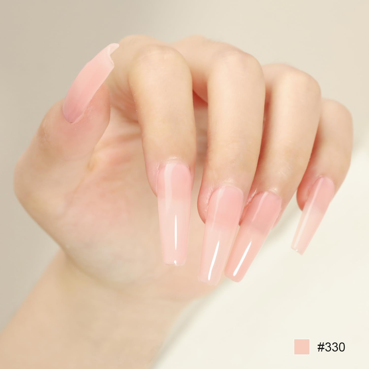 FZANEST Gel Nail Polish Soak-Off Lacquer LED UV Gel Polish Milky Transparent Nail Art Manicure (Sheer Rose Nude) - Hot Pink image number 6