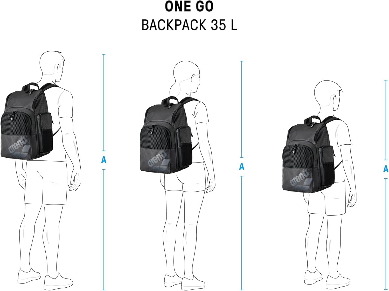 Arena One Go Backpack Swimming Athlete Sports Gym Rucksack Multisport Daypack Medium Size Training Gear Equipment Swim Bag for Men and Women, 35 Liters - Sage image number 7