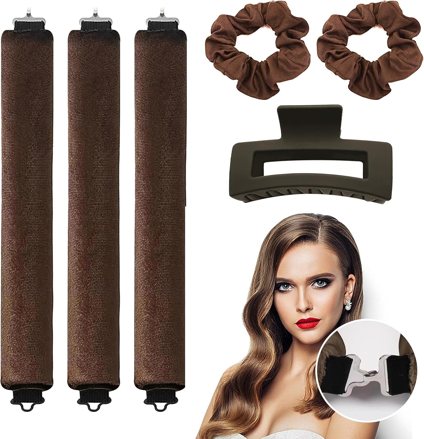 TAIHOBO 9 Pieces Curlers Overnight Set, Heatless Curls Band, Soft and Comfortable, Non-Damaging Curls without Heat for Hair, Zoned Hair Noodle for Various Hairstyles Can Be Created image number 4