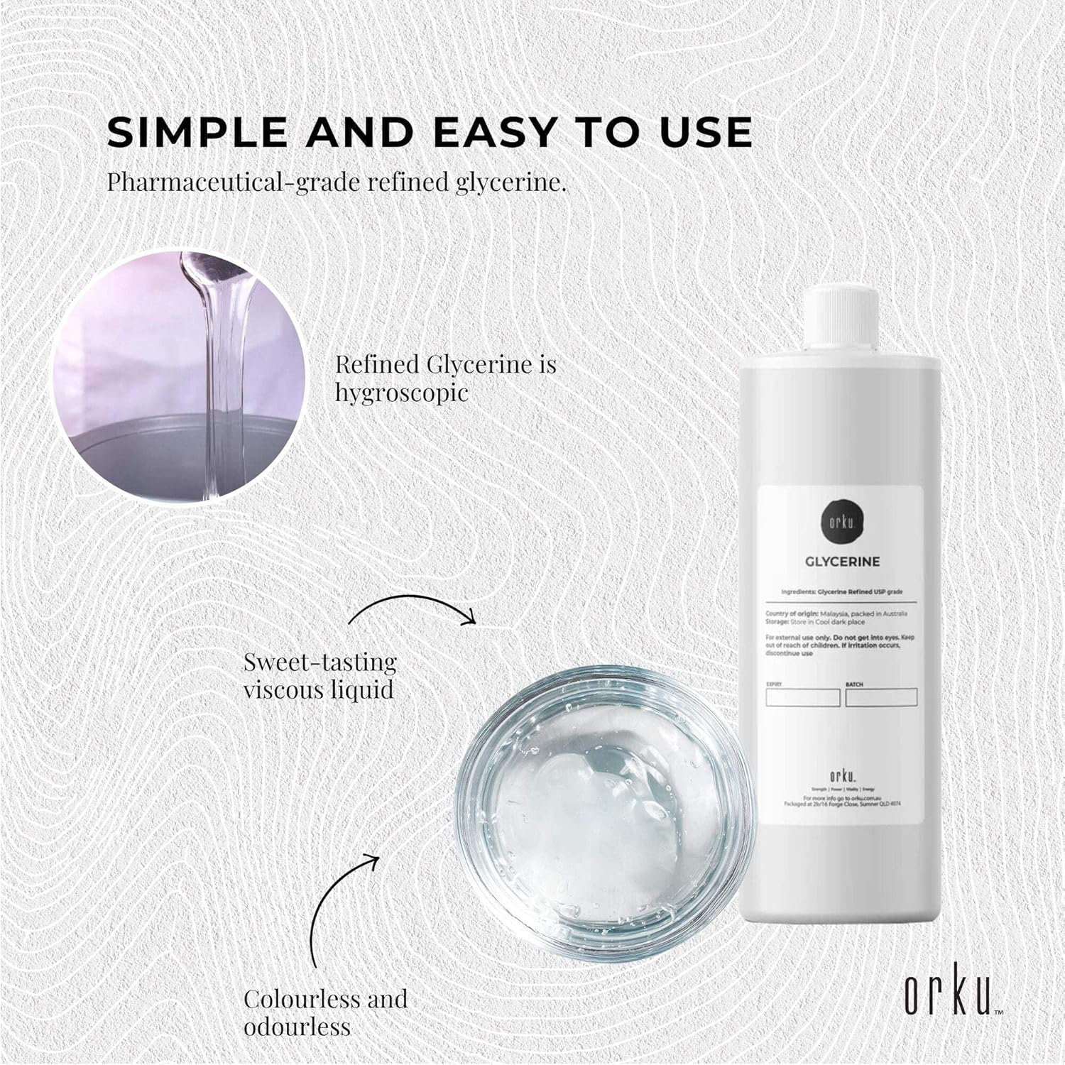 500Ml Glycerine Refined USP 99.9% Glycerol Pharmaceutical Vegetable Soybean Rapeseed image number 3