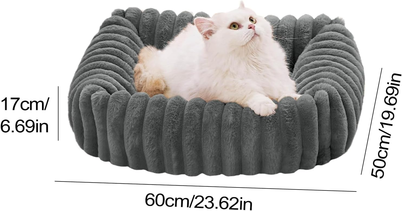 Dog Couch Bed | Washable Plush Cat Bed,Pet Cushion Soft Cat Sofa for Apartment Travel Indoor Outdoor Camping Home Patio Floor Car Daily image number 5