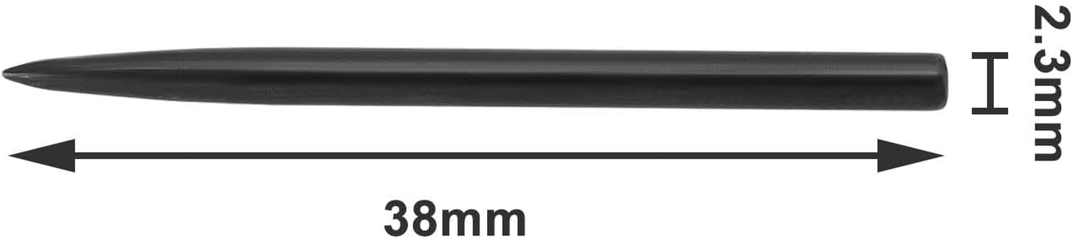 Emsea 15Pcs Dart Tips 2.3Mm Dart Spare Points Nickel-Plated Iron Replacement Smooth Tips Metal Dart Points for Glide Spare Dart Points Black