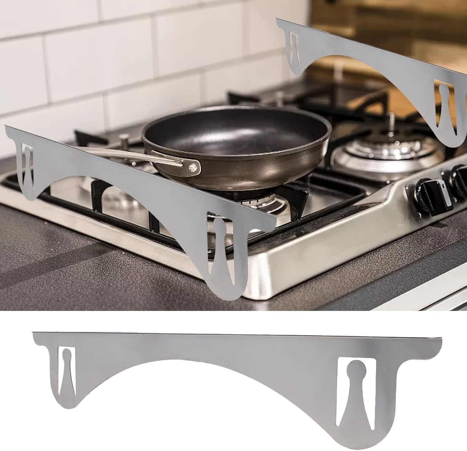 60Cm Stove Gap Covers Stainless Steel, Stove Side Filler Stainless Steel Stove Gap Cover Heat Resistant Oven Gap Cover image number 6