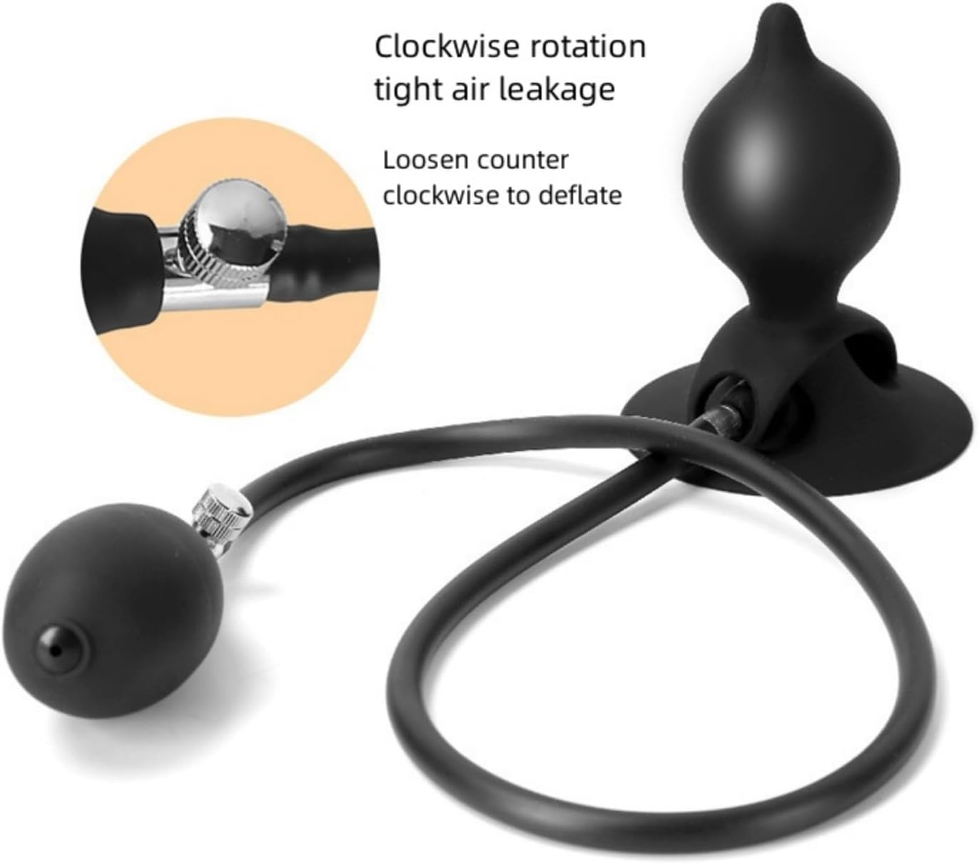 Suction Cup Anal Plug Inflatable Anal Plug Inflatable Anal Bead Butt Dildo Plug Sm Silicone Anal Coach Adult Sex Toy Adult Female and Male Sex Toy Anal Pump Expander Inflatable Balloon Male Male Prostate G-Spot Sex Toy image number 6