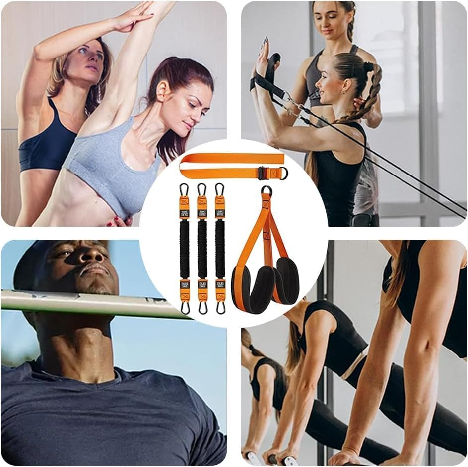 Adjustable Heavy Duty Pull up Assist Equipment, Exercise Bands with Handles, Fitness Bands Set for Working Out, Weight Bands for Muscle Training, Strength, Yoga, Home Gym Equipment