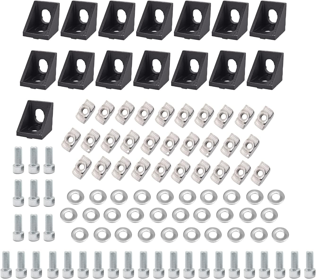 Lokkr V Slot 2020 Extruded Aluminum, Aluminum Extrusion (2020 Aluminum Profile Connector Set)