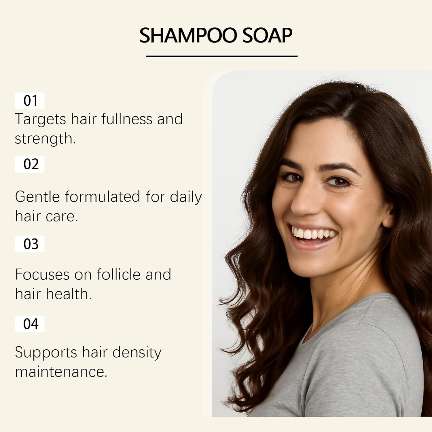 Plant-Based Ginseng & Ginger Triangle Shampoo Bar, Natural Green Soap Hair Strengthening Soap, Thickening Volumizing Solid Shampoo Bar, Gentle Cleansing Hair Care Shampoos Bars Frizzy Control. (1PCS) - 1Pcs image number 2