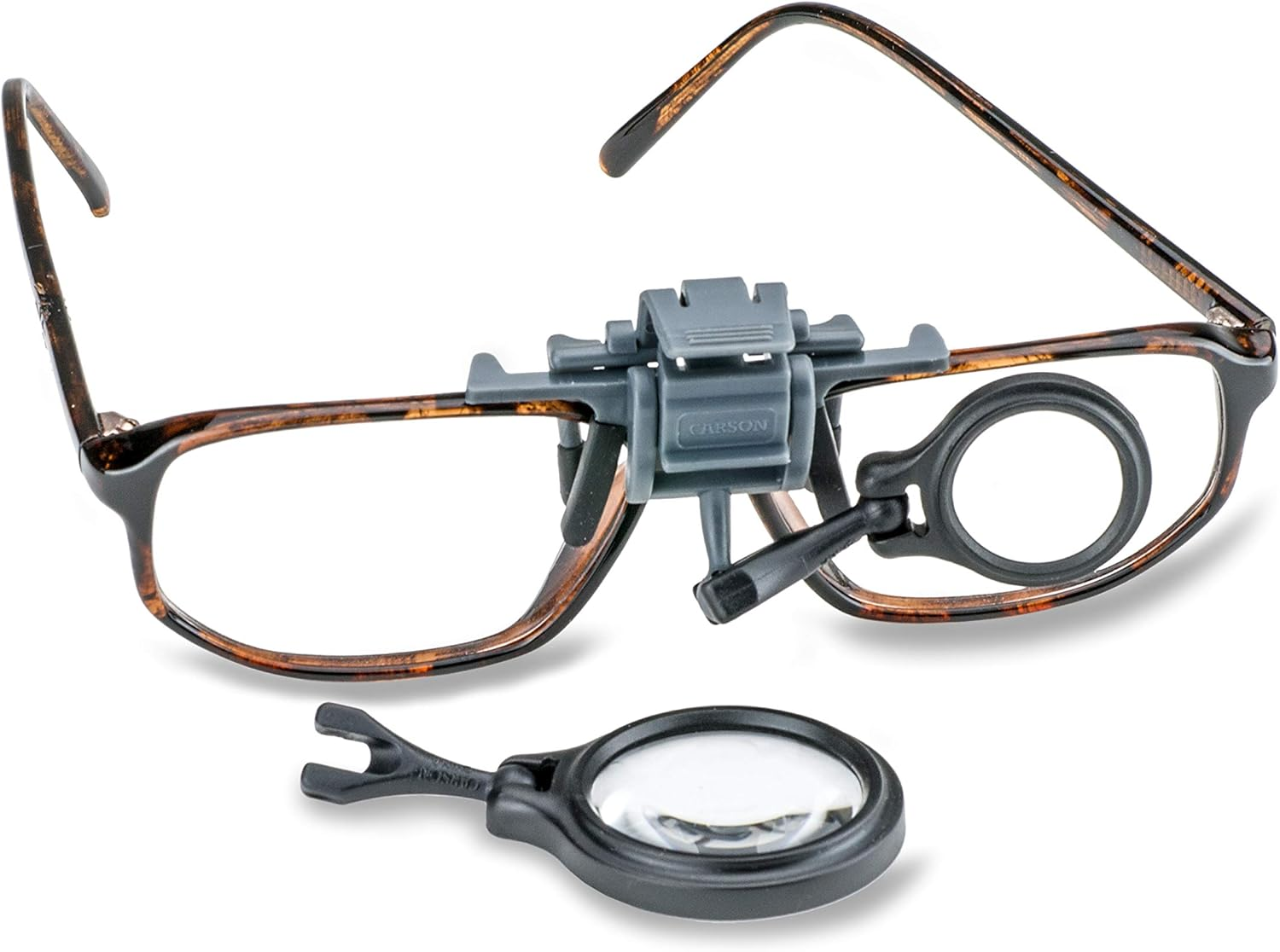 Carson Oculens Hands-Free Clip-On 5X and 8X Eyeglass Magnifier Set