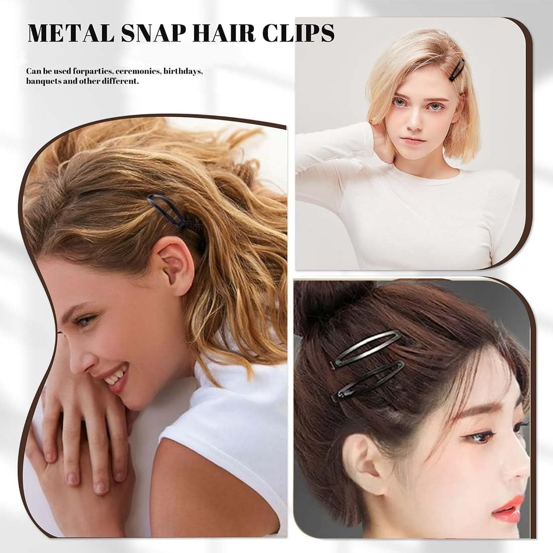 Large Metal Hair Clips, Non-Slip for Women and Girls, with Stove Varnish, Pack of 12 Hair Clips, Hair Clips, Women'S Hair Clip image number 3