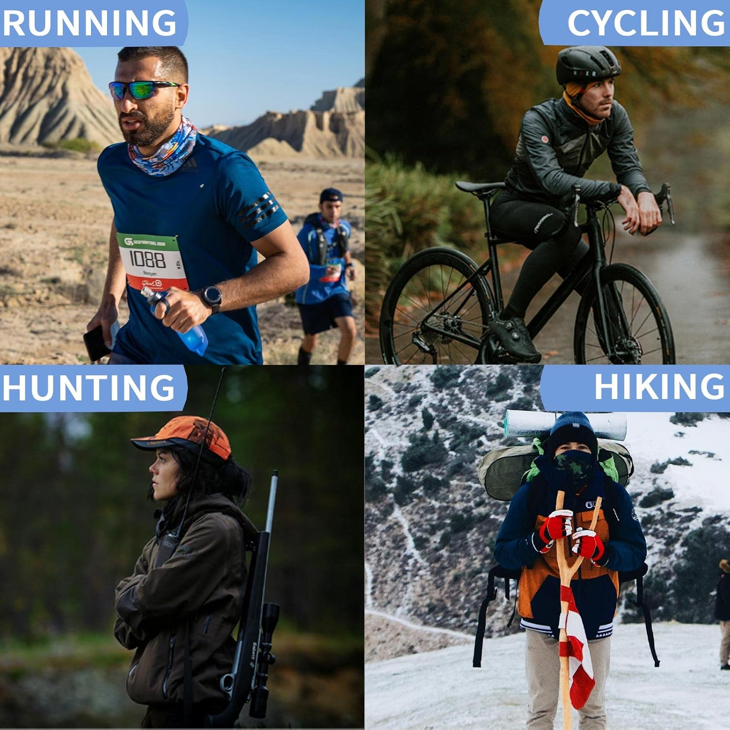 Merino Protect 100% Merino Wool Neck Gaiter Men Women Breathable Face Mask Lightweight Neck Warmer Motorcycle Hiking Hunting image number 3