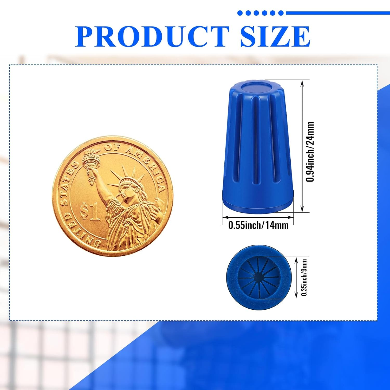 Waterproof Outdoor Electrical Connector Cable Terminal Waterproof Connector Landscape Wire Splice Connector for Building Application Connect Wet Location Installation, Blue (40 Pieces) image number 1