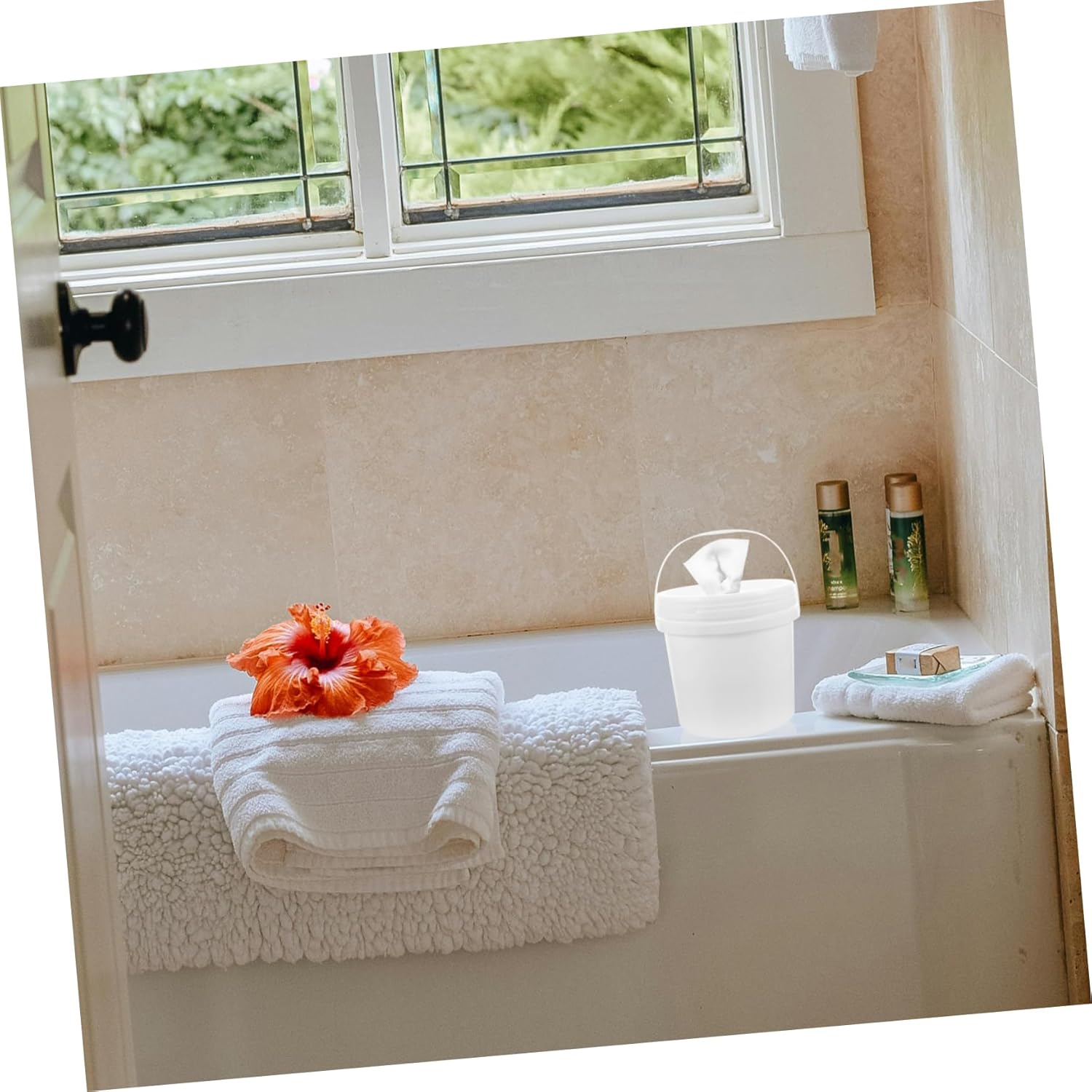 Portable Kitchen Tissue Box Holder Wipes Bucket for Bathroom Nappy Wipe Holders image number 3