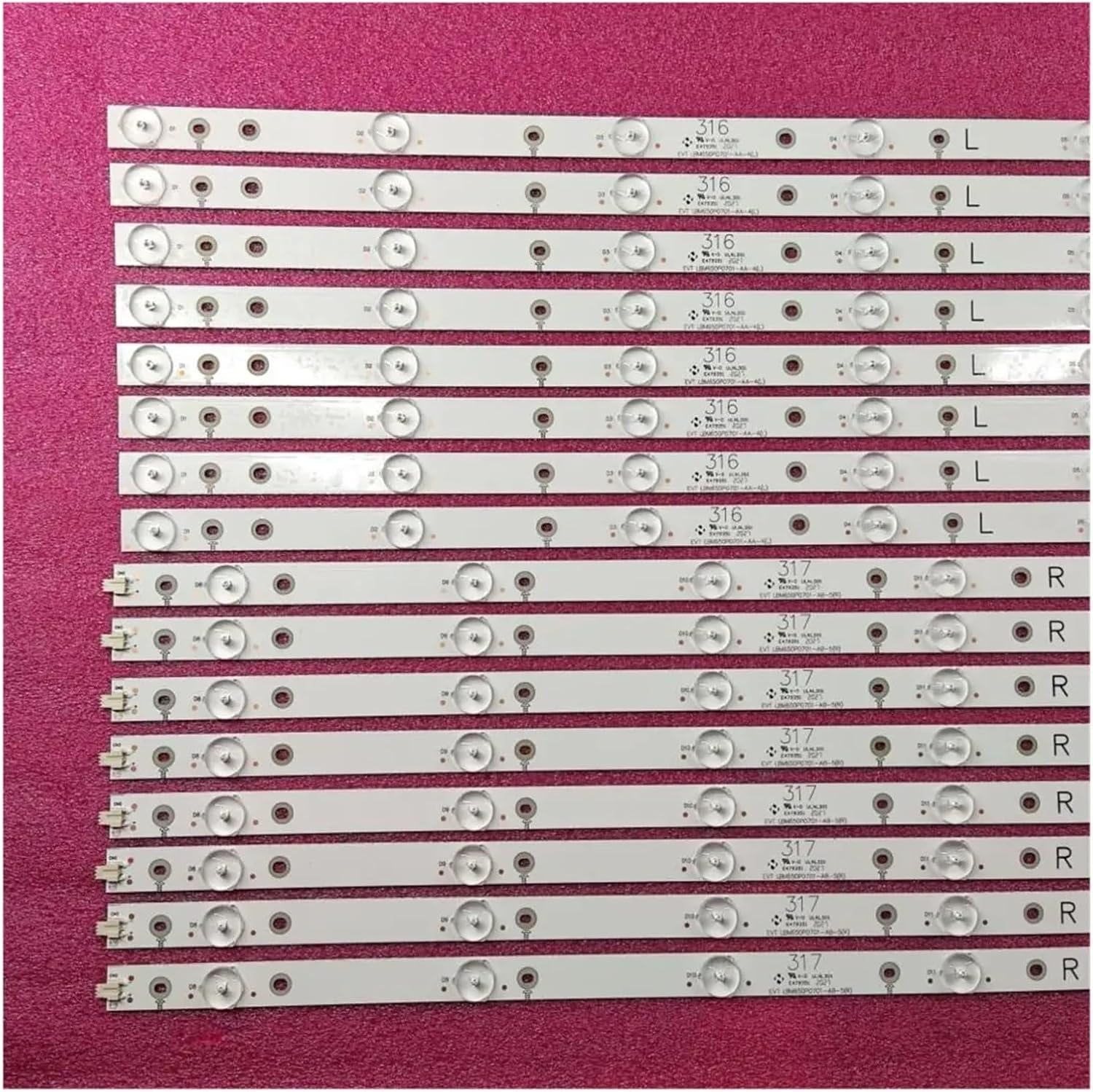 LED Backlight Strip for 65"Tv 65PUF6652/T3 65PUS6121/12 65PUF6656/T3 A.-OC LD65P19U LB-PC3030-GJUHD658X14ADM2-L/R-H B image number 1