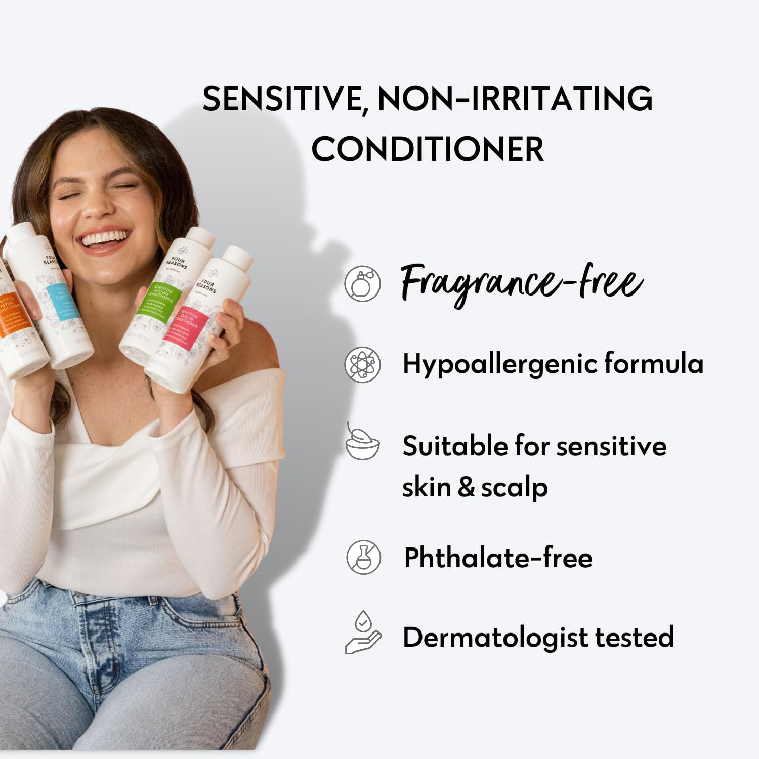 NO NOTHING Hair Conditioner for Volume - Vegan Conditioner for Thin Hair - Hair Care without Silicone or Perfume for Sensitive Skin image number 5