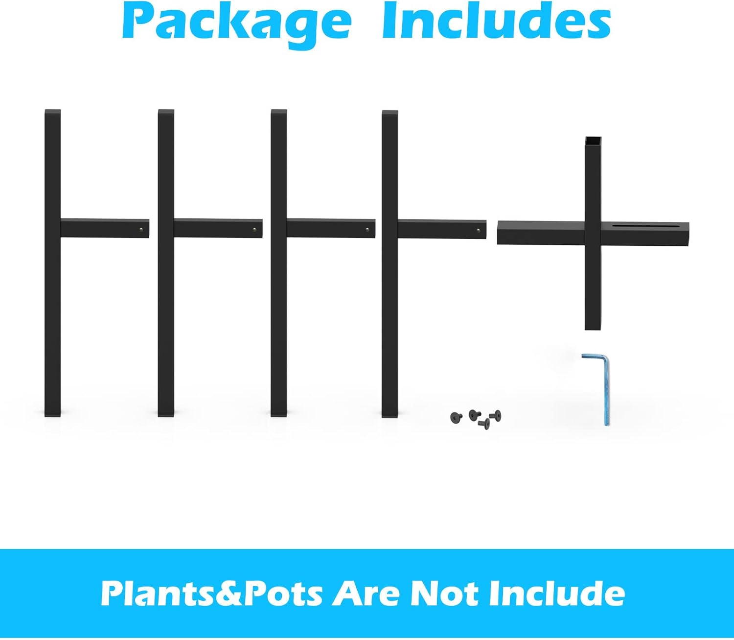 Plant Stand for 8"-12" Plant Pot Indoor Outdoor Corner, Adjustable Metal Heavy Duty for Large Pot (Black 1 Pack) image number 4