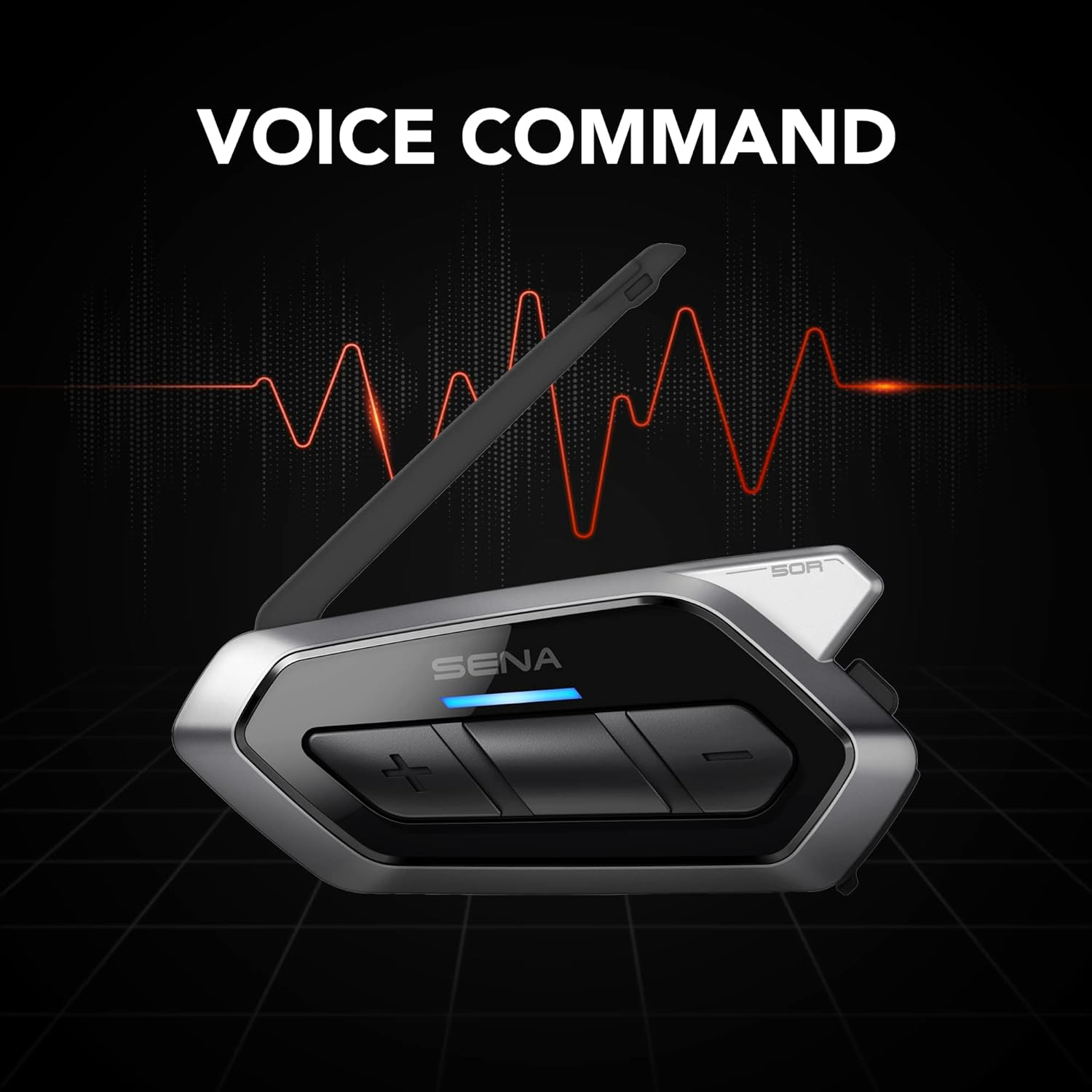 Sena 50R 3-Button Motorcycle Bluetooth Headset W/Sound by Harman Kardon Integrated Mesh Intercom System Premium Microphone & Speakers, Dual Pack image number 1