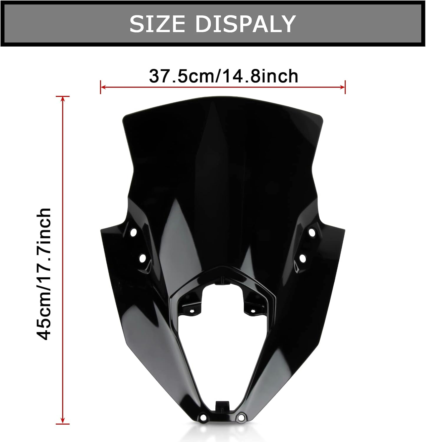 Windshield for Ninja 650 ER6F - PSLER Windscreen Wind Deflector Protector Fairing for Ninja 650 ER6F 2020 2021 2022 2023 2024 (Black) image number 1
