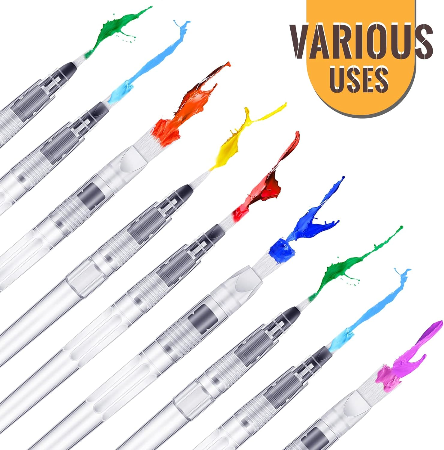 26 Pcs Touch up Paint Pen Refillable Wall Repair Kit Fillable Paint Brush Pens for Interior Paint Touch Ups to Drywall, Cabinets Furniture Store House Paint, Wall Paint with Scraper and Sponge image number 3