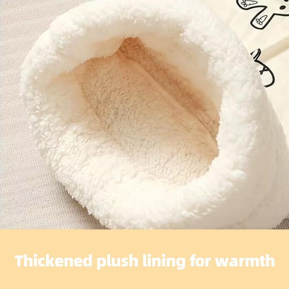 Soft Pet Cozy Warm Sleeping Bag for Cats, Cozy Cat Winter Sleeping Bag, 360-Degree Wrap Self-Warming Plush Puppy Sleeping Nest, Fluffy Tunnel, Pet Calming,Soft Plush Large Sac (Blue) image number 6