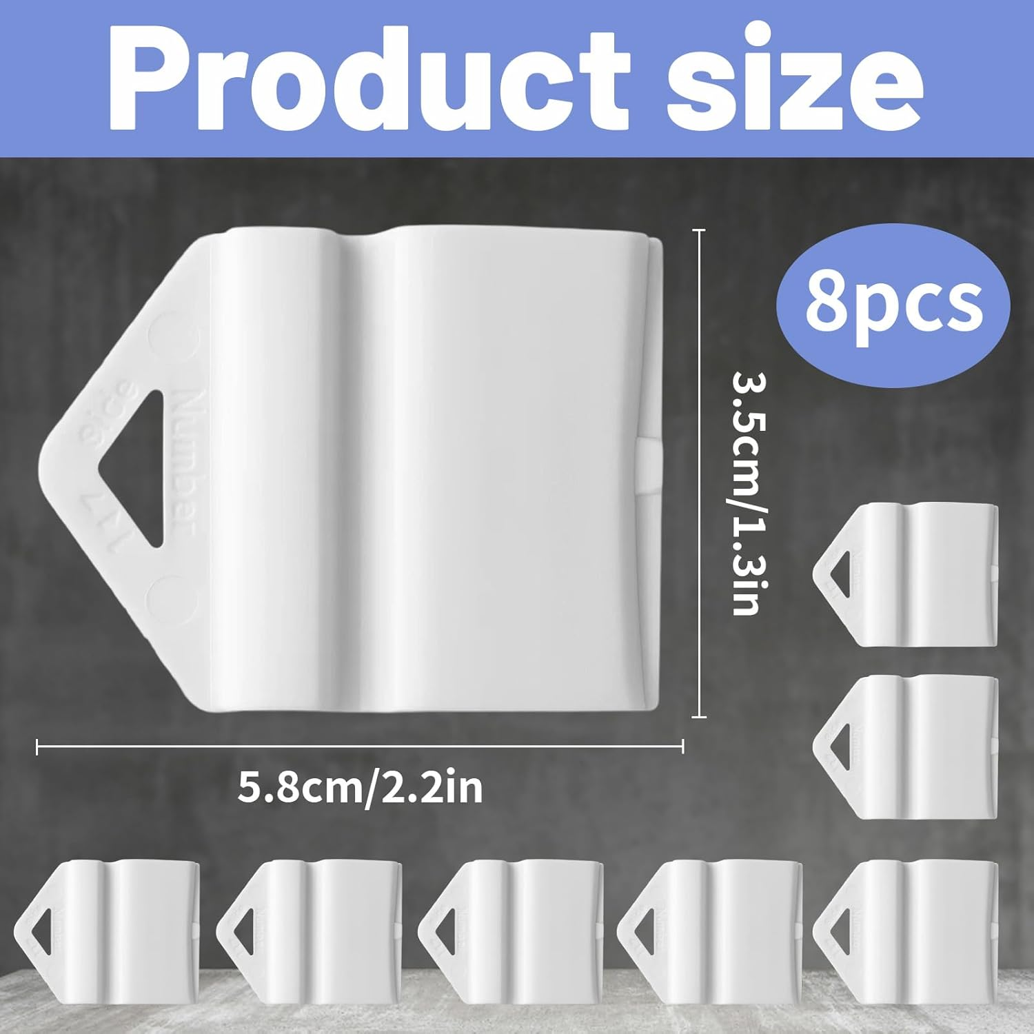 8 Pcs White Clip It on Clips License Plate Holder - Licence Clip for Cars - Easy to Attach & Removed - for L Plate & P Plate image number 2