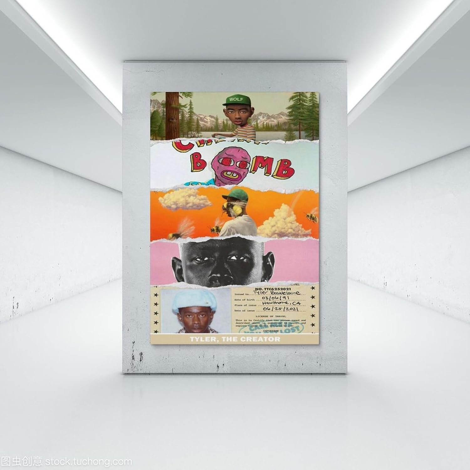 Tyler, the Creator Poster Album Cover Poster Canvas Painting Wall Art Picture Home Decor Print for Bedroom Living Room Dorm Study Bar Office 12X18Inch(30X45Cm) image number 1