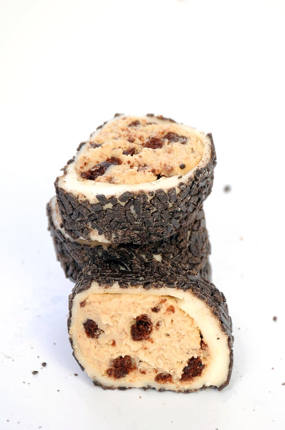 Mughe Gourmet Cocoa Cream Turkish Delight 350G Gift Metal Box with Chocolate Cookie Crumble Filling - Premium Rolled Lokum