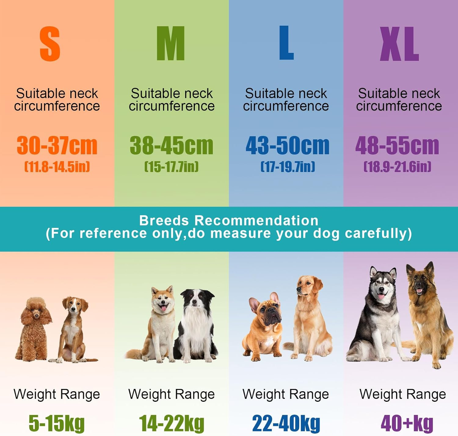 Boloshine Airtag Dog Collar, Adjustable Reflective Nylon Dog Collar, with Quick Release Buckle and Holder for Apple Air Tag, Durable Anti-Lost Dog Collars for Small Medium Large Dogs (Cyan, L) image number 4