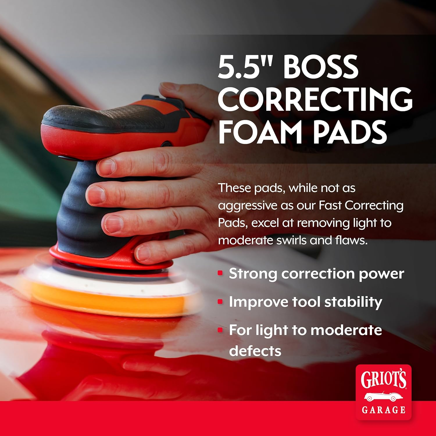 Griot'S Garage B120F5 5.5" BOSS Correcting Foam Pads, (Pack of 2) image number 1
