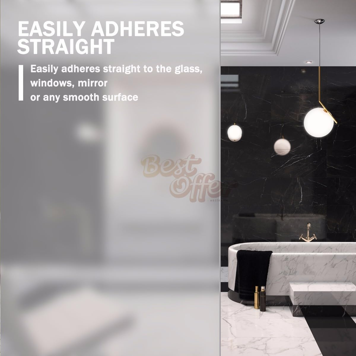 90Cm*3M/5M Clear Frosted Home Window Glass Removable Privacy (5M) image number 2