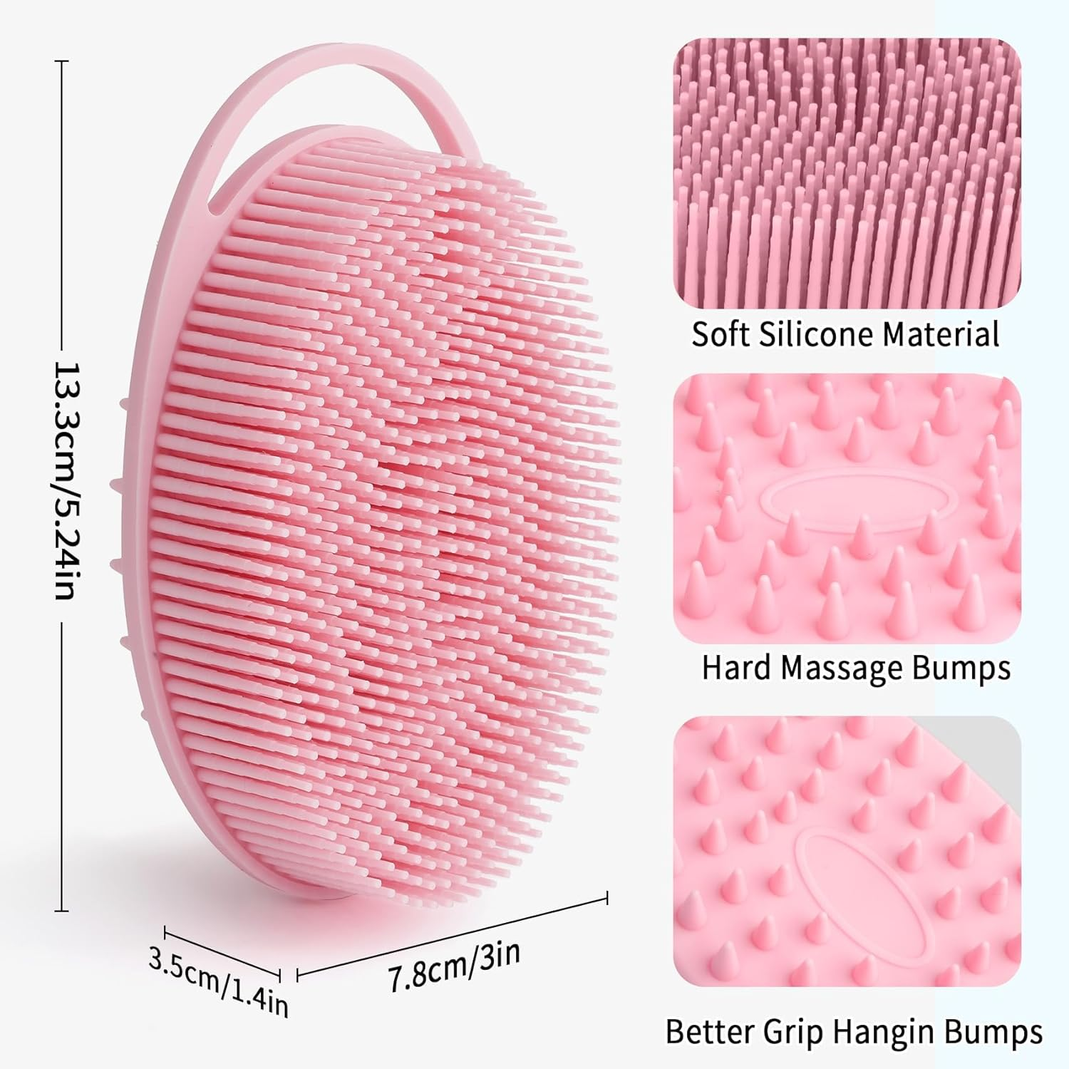 Silicone Body Scrubber Silicone Loofah Silicone Shower Scrubber Silicone Loofah Silicone Body Scrubber Silicone Face Scrubber Exfoliating Body Scrubber Shower Scrubber Body Silicone Loofah Men image number 3