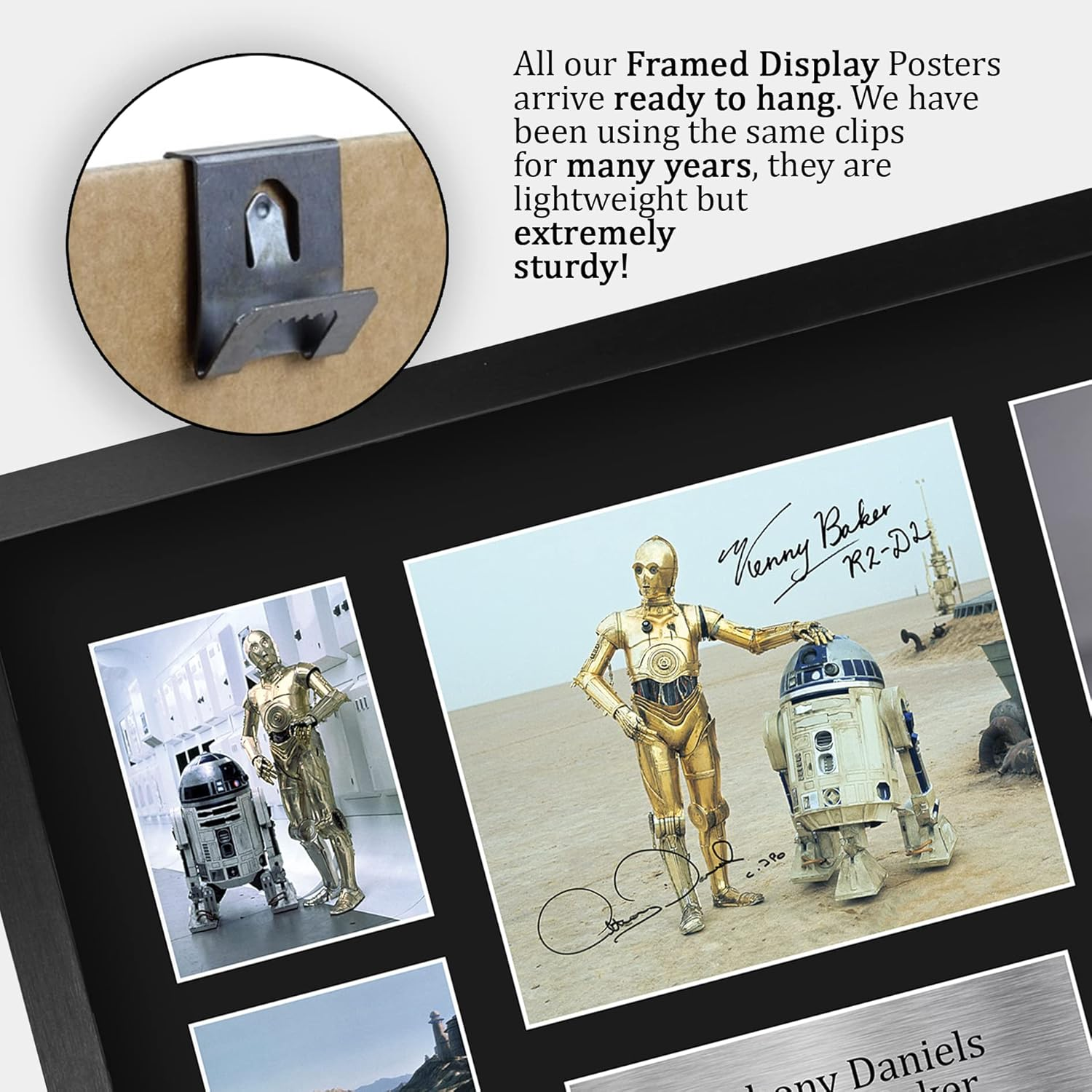 HWC Trading FR A3 Anthony Daniels & Kenny Baker Star Wars R2D2 & C3PO Gifts Printed Signed Autograph Presentation Display for Movie Memorabilia Fans - A3 Framed - (Unframed) Daniels  Baker image number 6