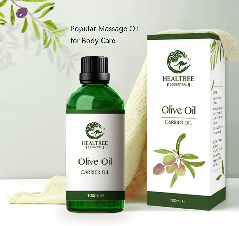 Olive Massage Oil - 100% Pure Cold Pressed Olive Oil for Body, HEALTREE (100Ml) image number 2
